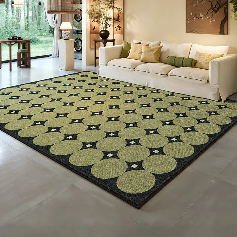 Fine Ownkoti Circle amp Square Pattern Area Rug Genuine