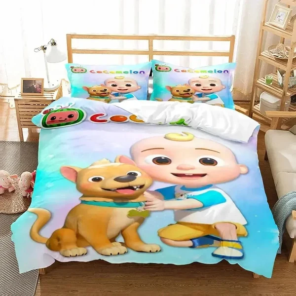 Quality Cocomelon JJ and Dog Quilt Cover Breathable