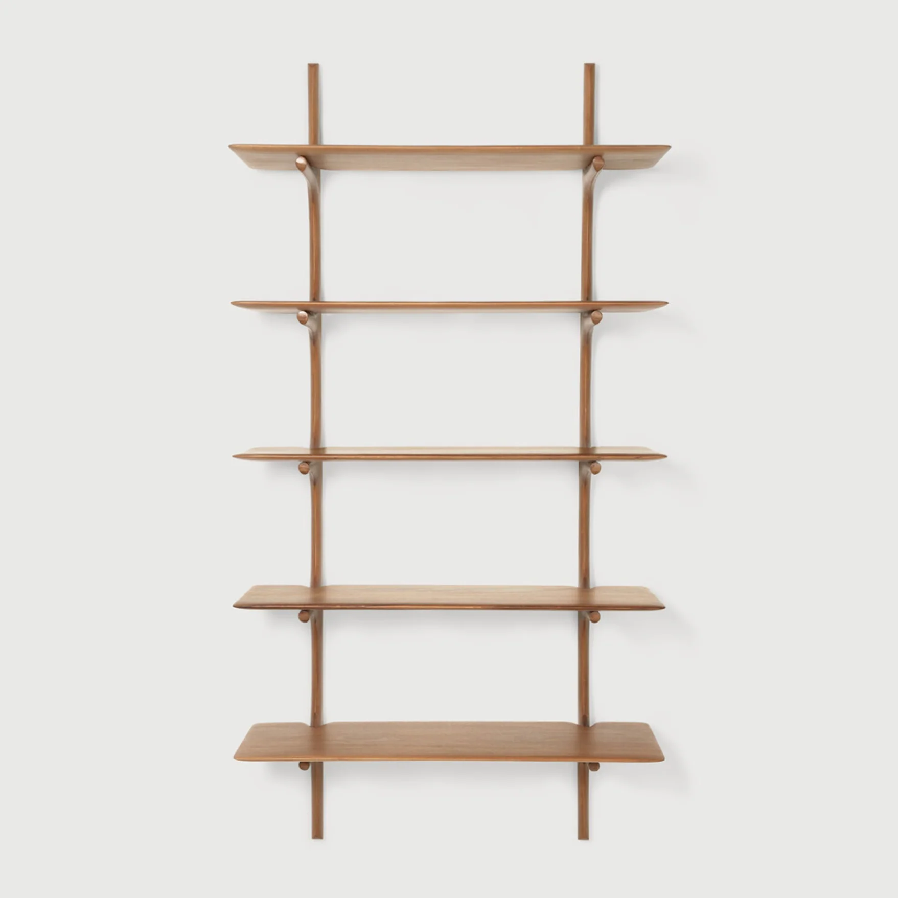Elite Pi Mahogany Wall Shelf 5 Shelves Soft