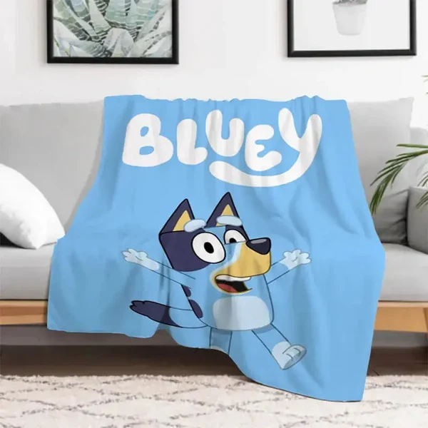 Elegant Bluey Family Cartoon Throw Blanket Selected