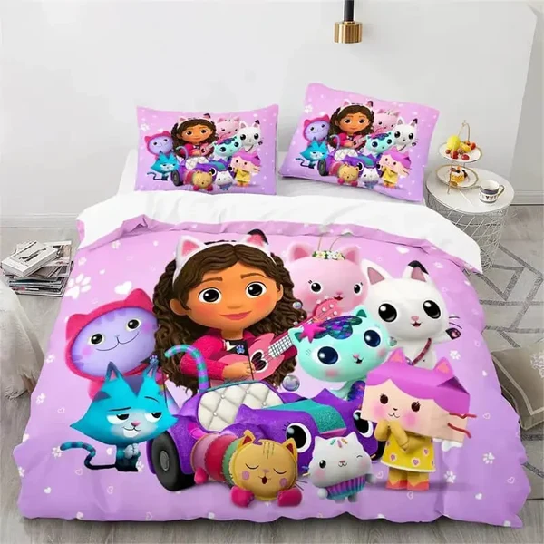 Recyclable 3D Gabbys Dollhouse Doona Cover Versatile