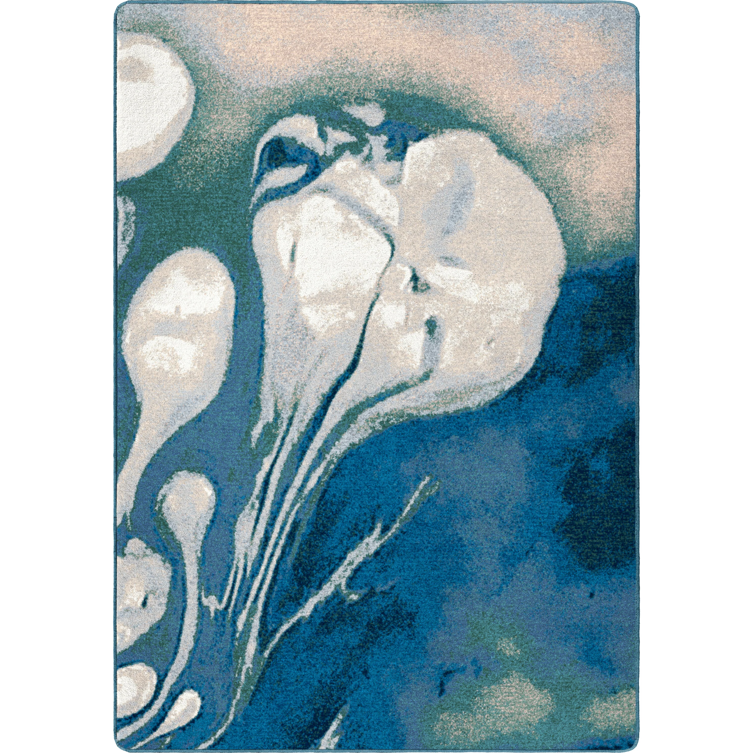 Premium Abstract Jellyfish Rug – Ocean Blue Exceptional