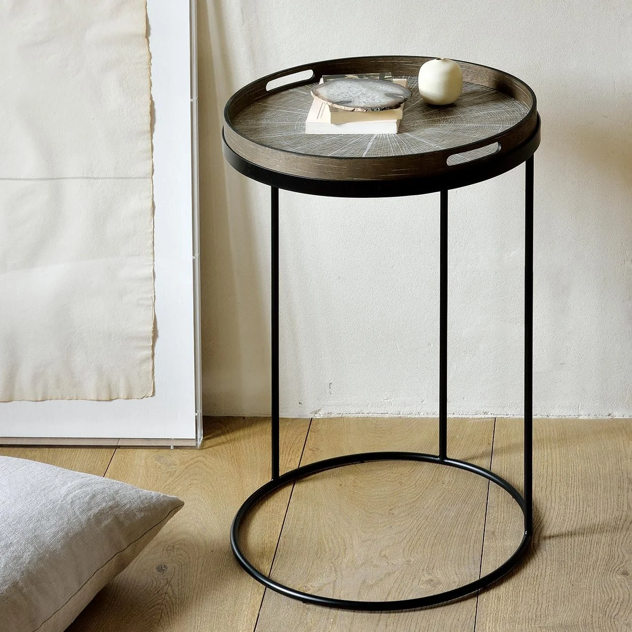 Innovative Round Tray Side Table Small Tray Not Included Next-Generation