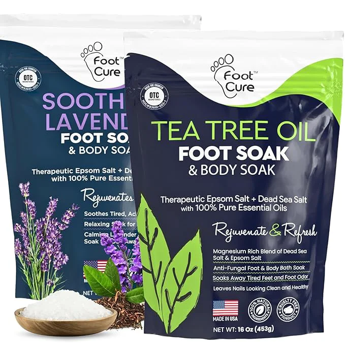 Safe FOOT CURE Tea Tree Oil Soothing Lavender Foot Soak Soft