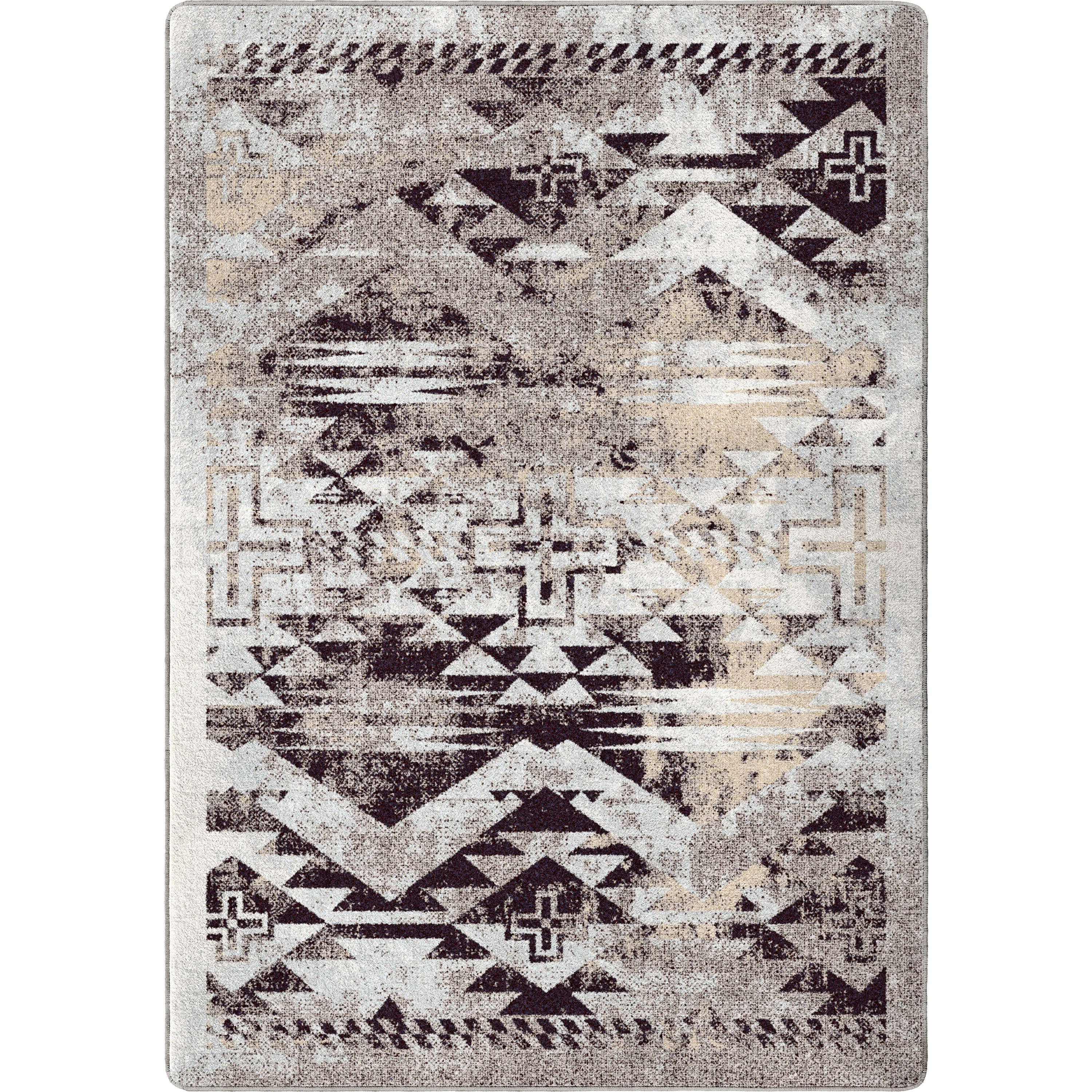 Sophisticated Distressed Rustic Cross Rug – Sandstone Verified