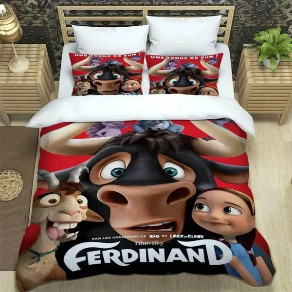 Soft 3D Cartoon Ferdinand Bedding Set Consistent