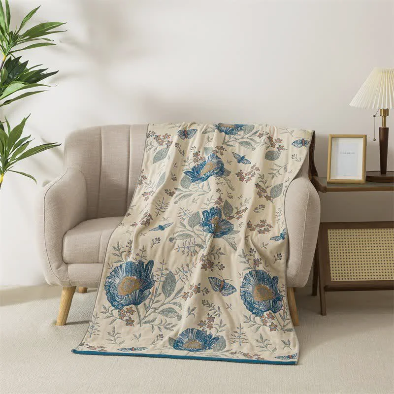 Practical Ownkoti Floral amp Butterfly Pure Cotton Gauze Bath Towel Reliable