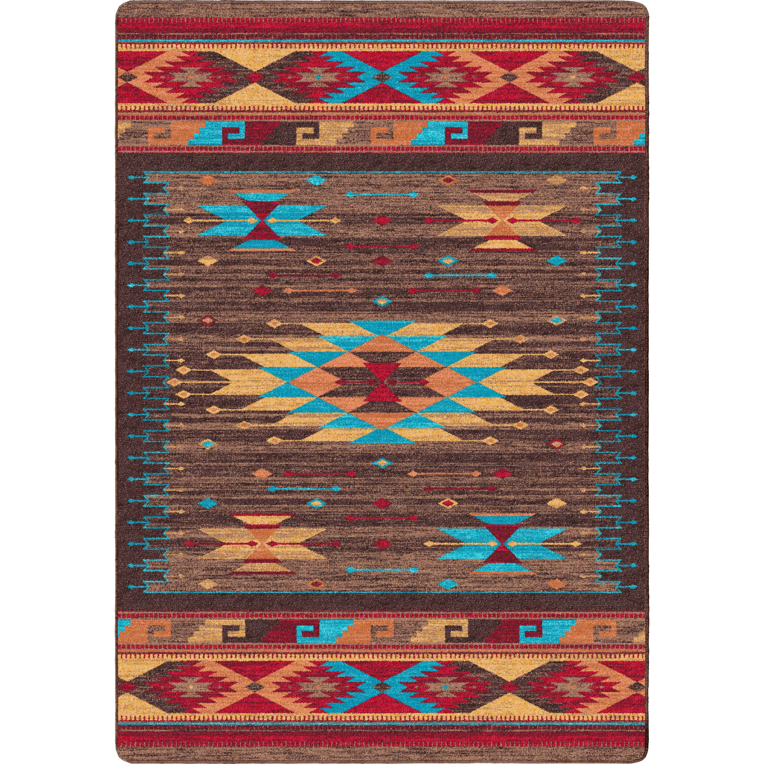 Carefully Designed Espuela Rug – Turquoise Consistent