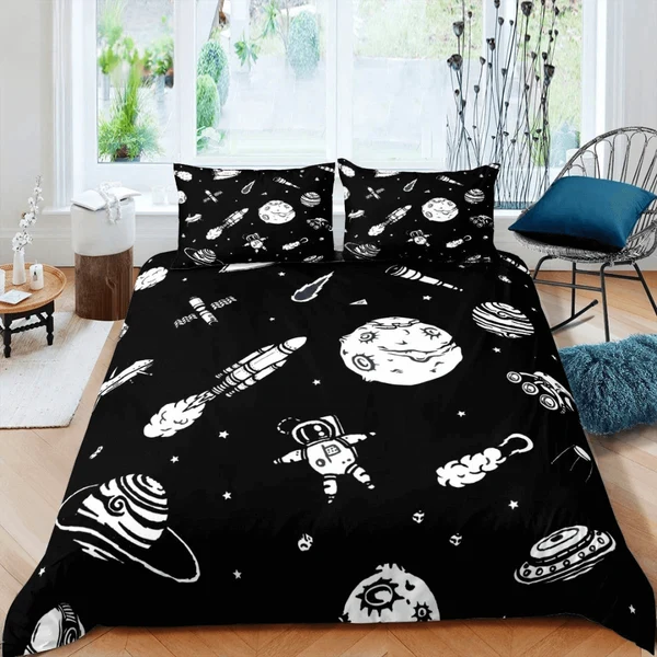 Casual 3D Space Astronaut Doona Cover Sustainable