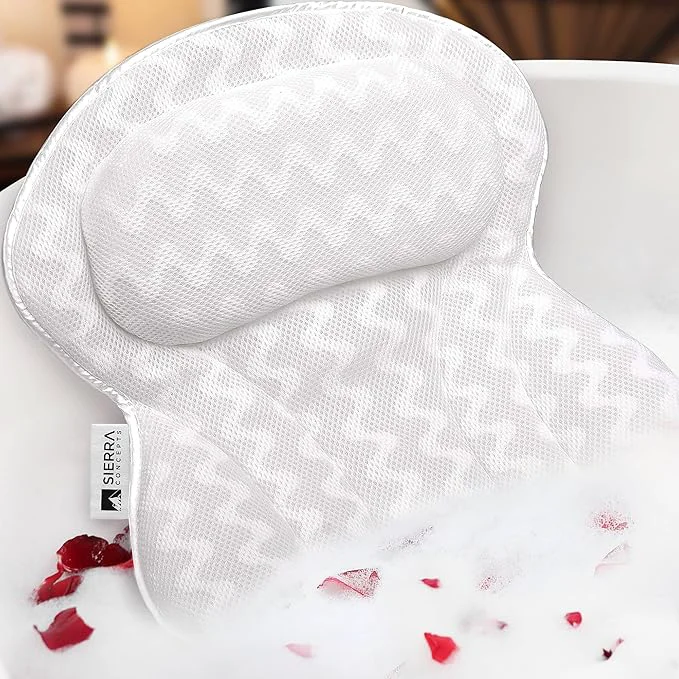 Contemporary Sierra Concepts Bath Pillow Spa Bathtub Ergonomic Authentic