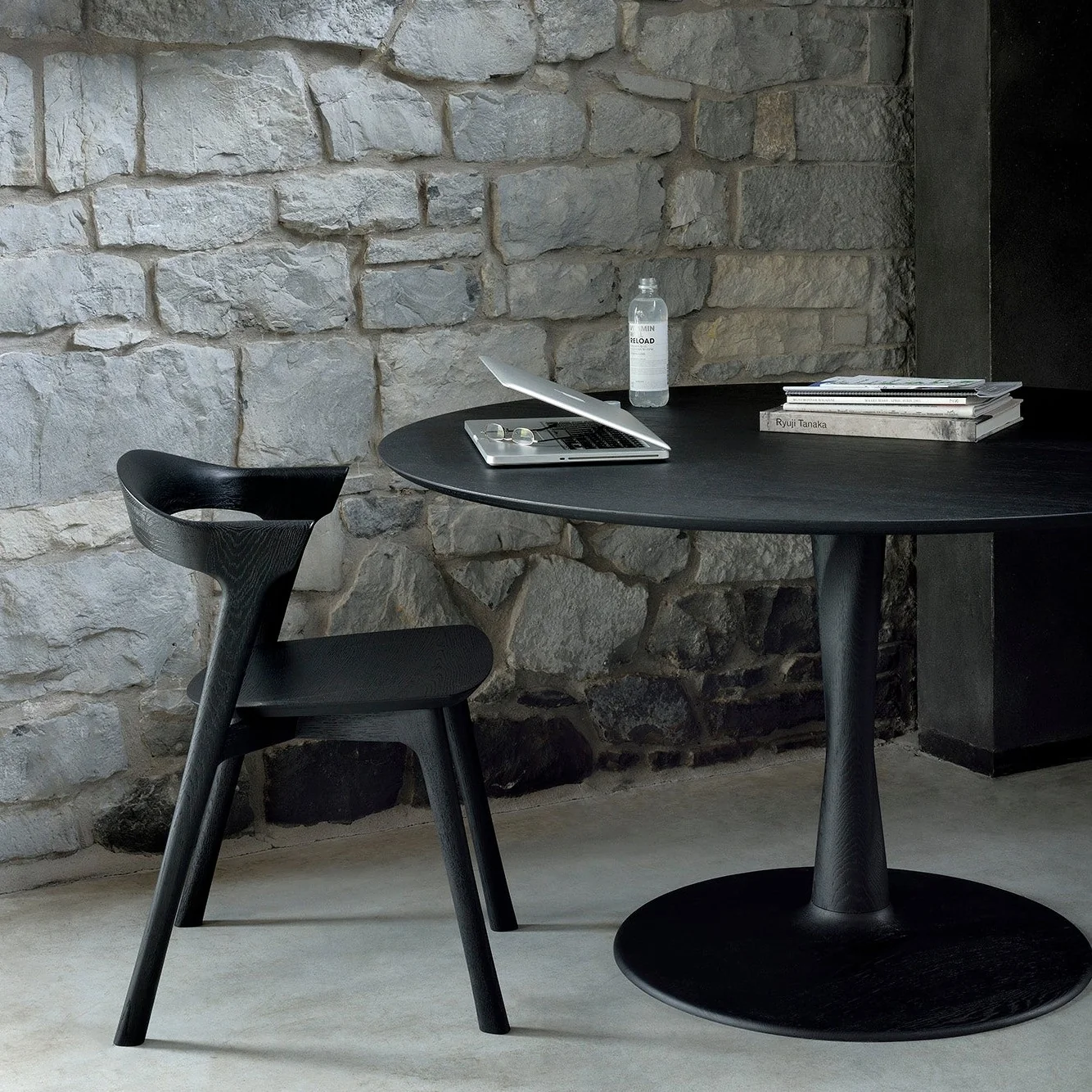 Powerful Torsion Black Dining Table 50 quot Modern