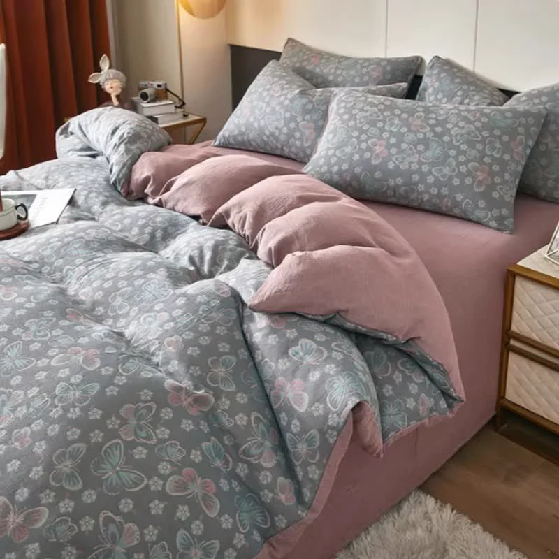Authentic Ownkoti Butterfly amp Floral Cotton Double Gauze Bedding Trendy