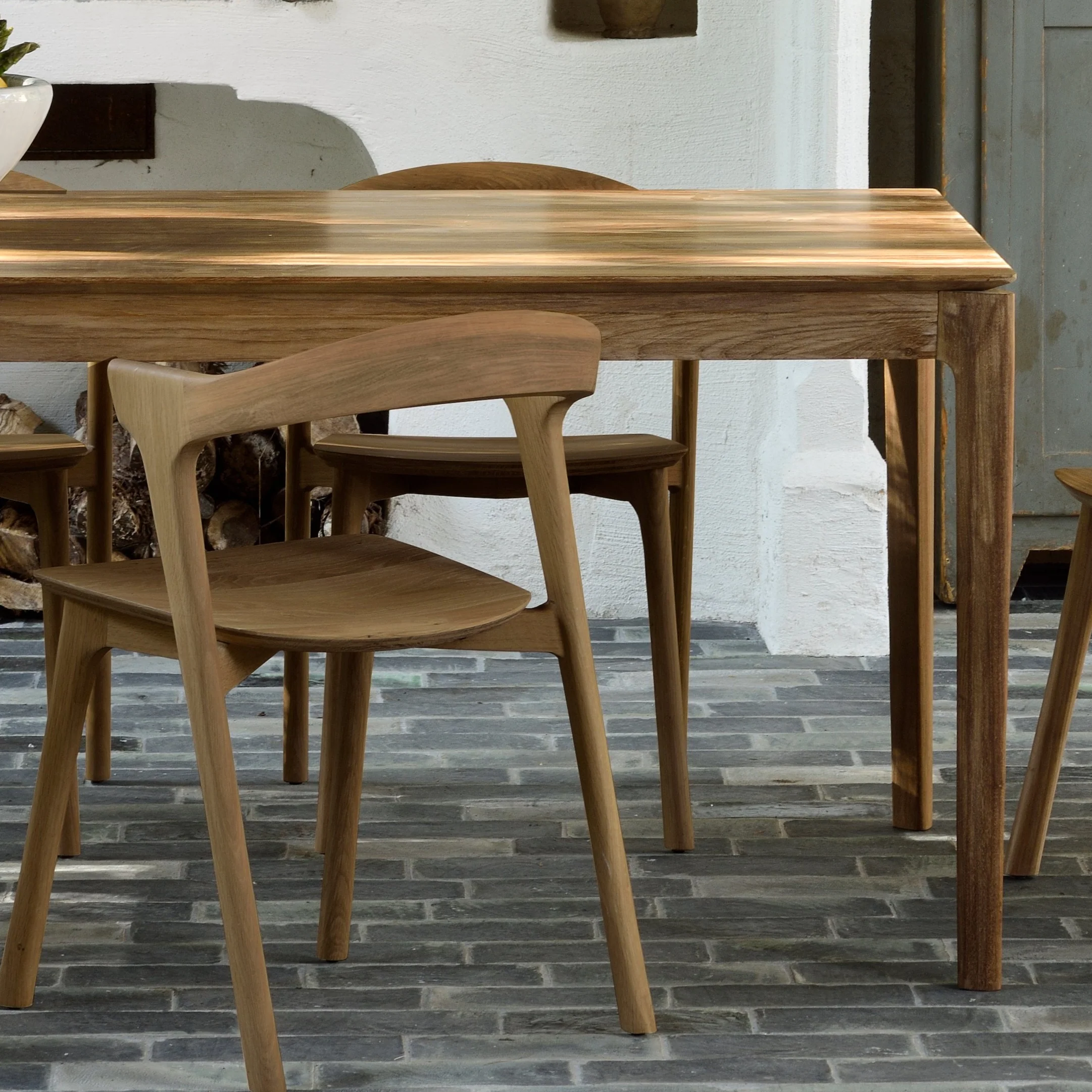 Original Bok Solid Teak Extendable Dining Table 71 quot 110.5 quot Professional