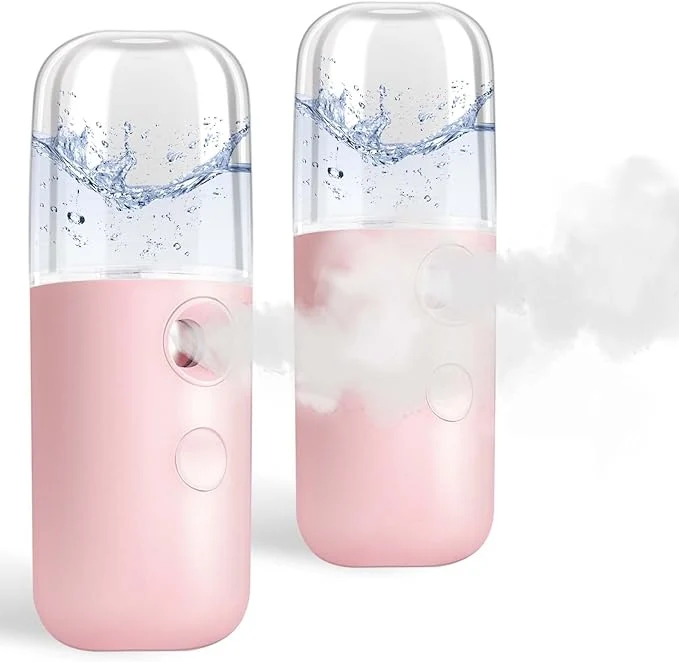 Lightweight GIVERARE 2 Pack Nano Facial Steamer Handy Mini Mister USB Rechargeable Mist Green