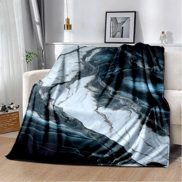Recyclable Luxury Gold Marble Throw Blanket – Soft Flannel Sofa amp Bed Blanket for Home Travel amp Kids Gifts Eco-Friendly