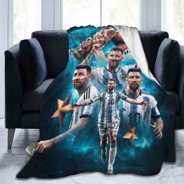 Trendy Lionel Messi Blanket – Soft Premium Soccer Fan Throw Responsible