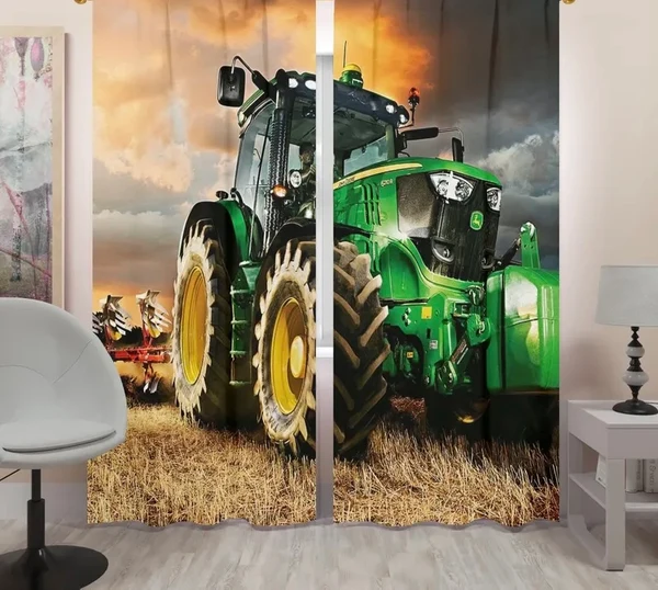 Certified John Deere Tractor Window Curtains Farm-Inspired Home Decor Elite