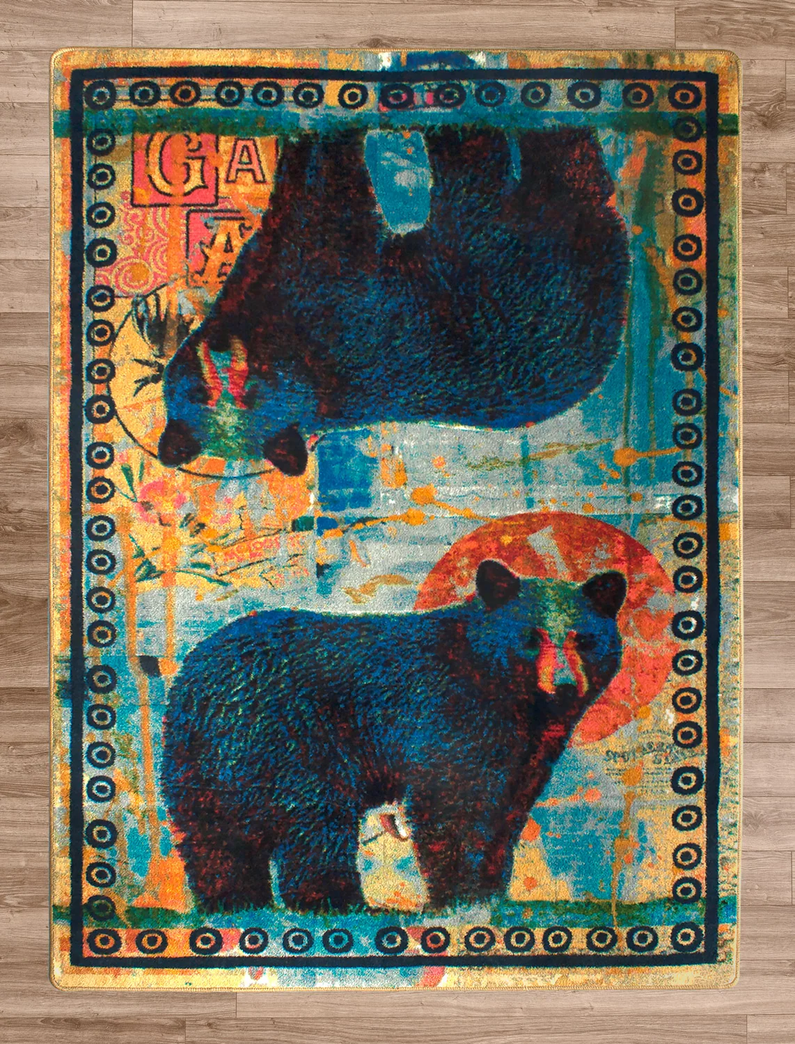 Elegant Ruiz Bear Pair Rug – Collage Smooth