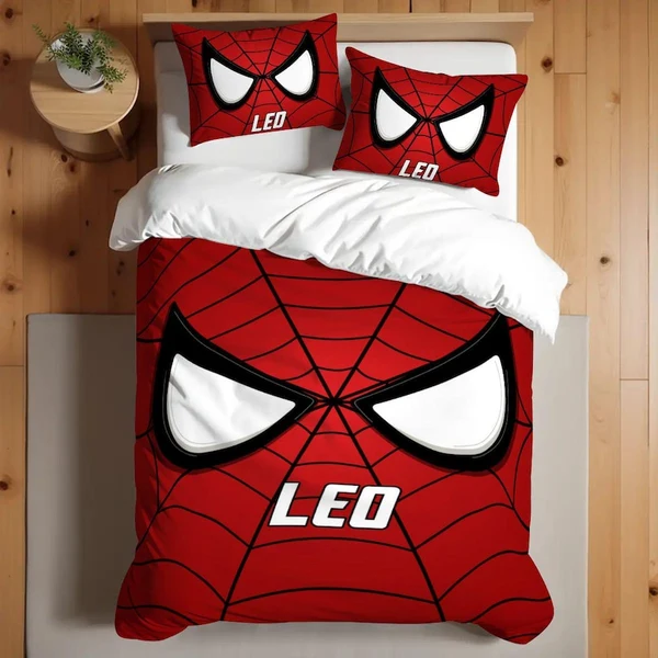 Green Personalized Kids Quilt Cover Set with Favorite Heroes amp Cartoon Characters - Customizable Bedding for Boys amp Girls Fast