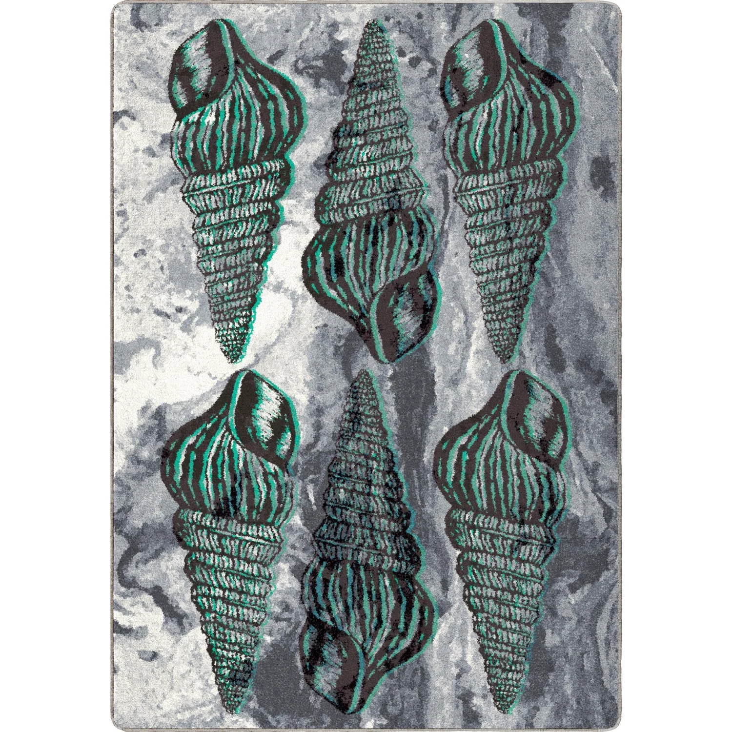 Classic Sally Sold Rug – Gray and Aqua Environmentally Friendly