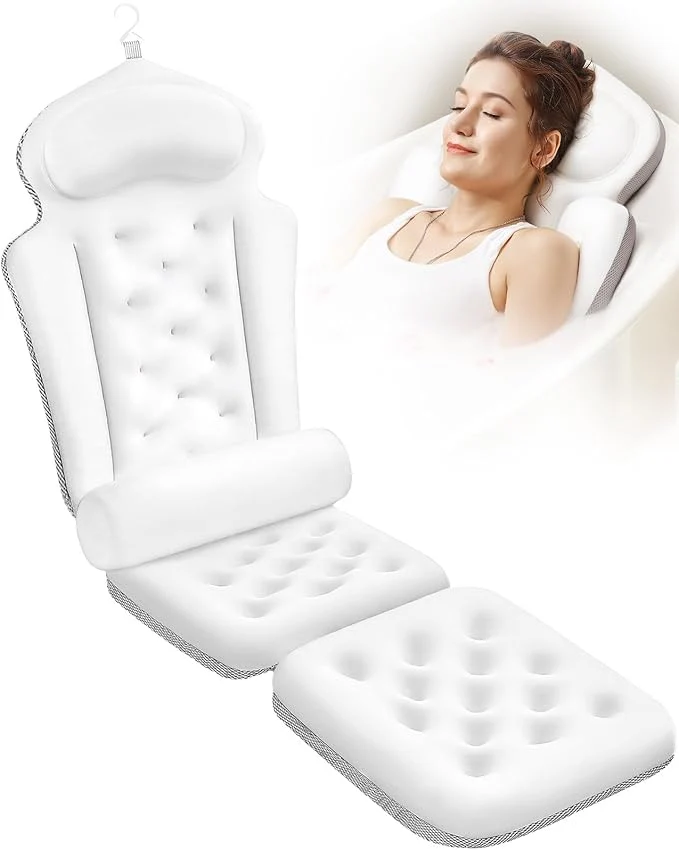 Next-Generation Full Body Bath Pillow for Tub Thick Bathtub Cushion Mat Premium