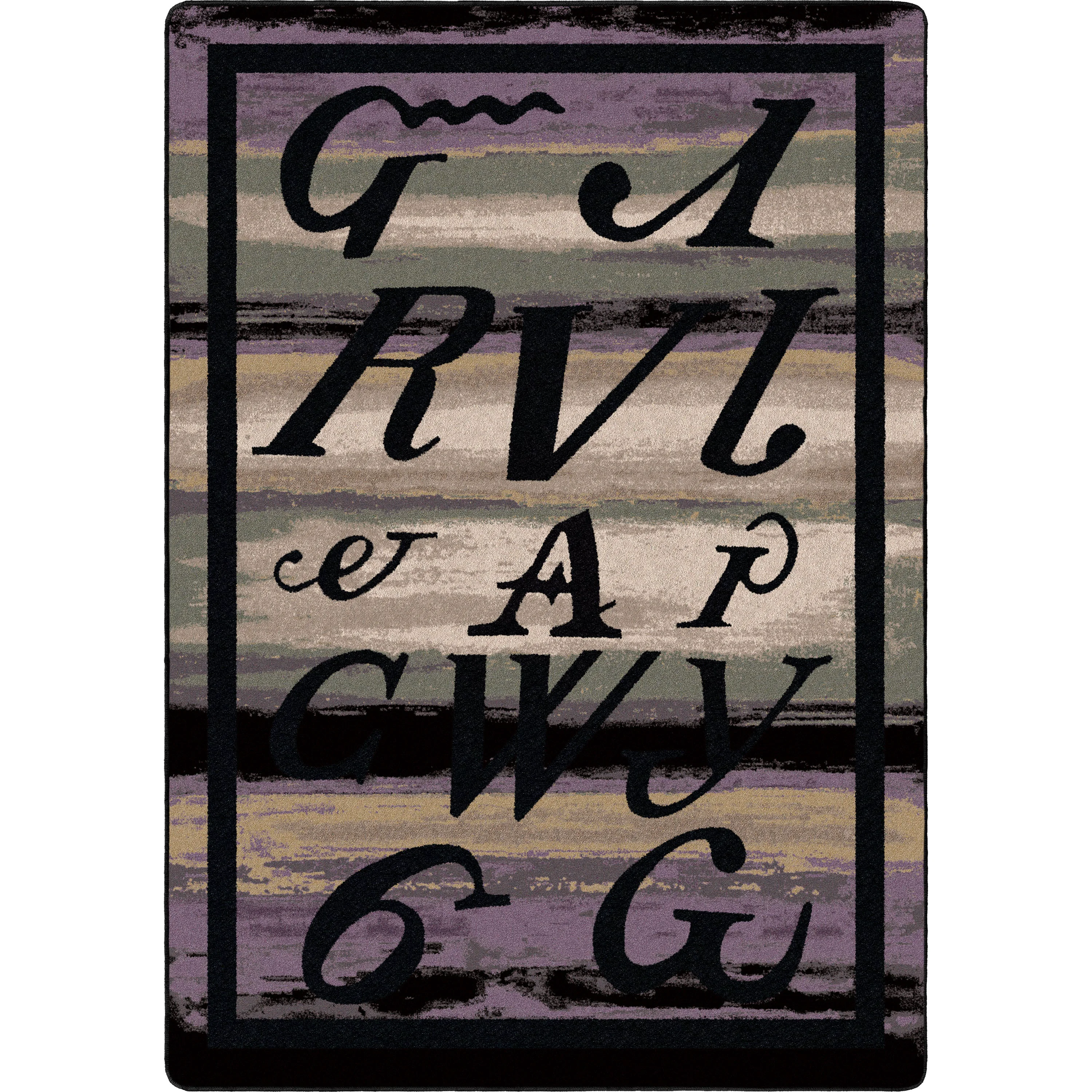 Breathable Syllabary Rug – Multi Environmentally Friendly