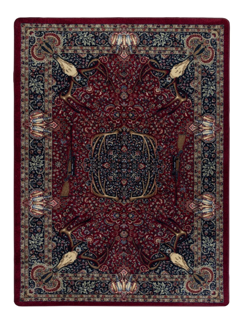 Luxury Trophy Room Rug – Burgundy Breathable