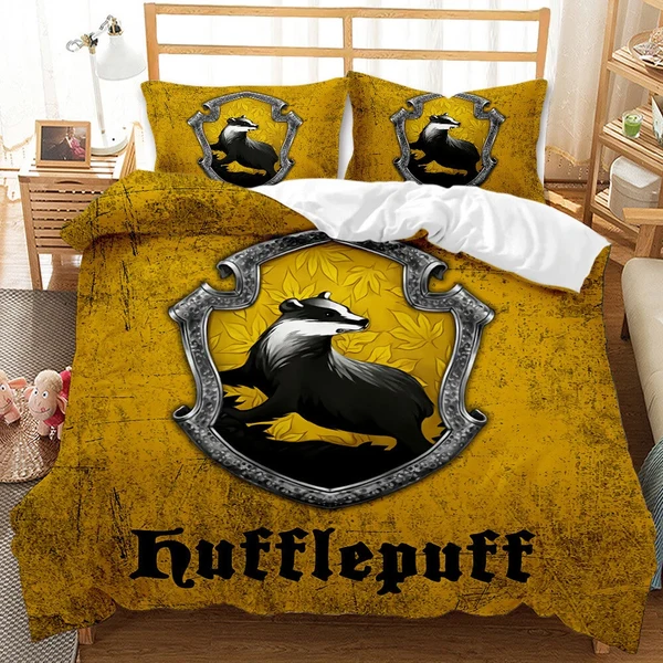 Dependable Hufflepuff Bedding Set – Harry Potter Doona Cover for Kids Teens amp Fans Durable