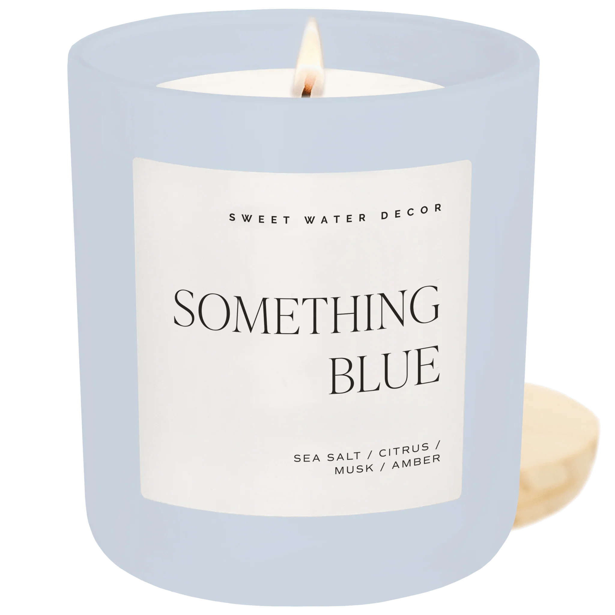 Smart Something Blue Soy Candle - Blue Matte Jar - 15 oz Salt and Sea Modern