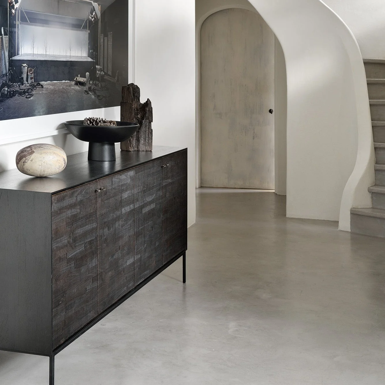 Selected Grooves Sideboard 4 Doors Original Design
