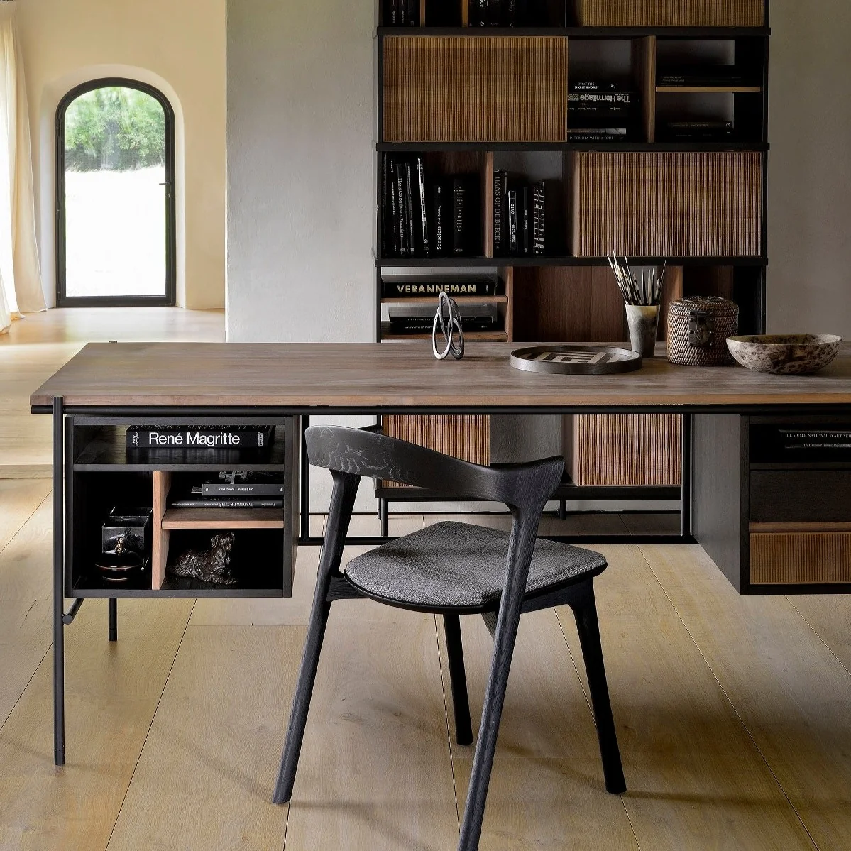 Official Oscar Solid Teak Desk with 2 Drawers World-Class