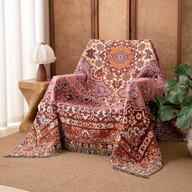 Effective Ownkoti Vintage Floral Cotton Tassel Blanket Luxury