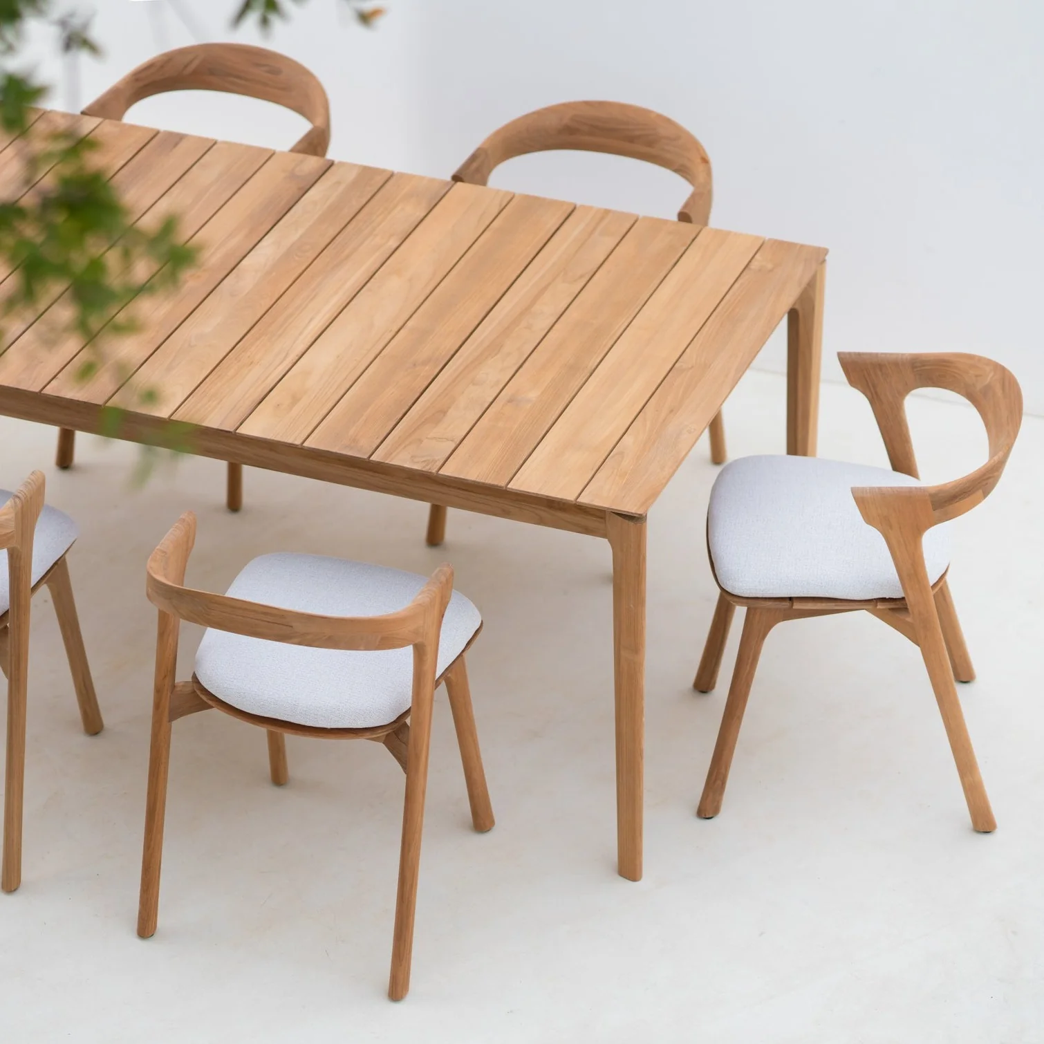 Original Design Bok Solid Teak Outdoor Dining Table 79 quot Dependable