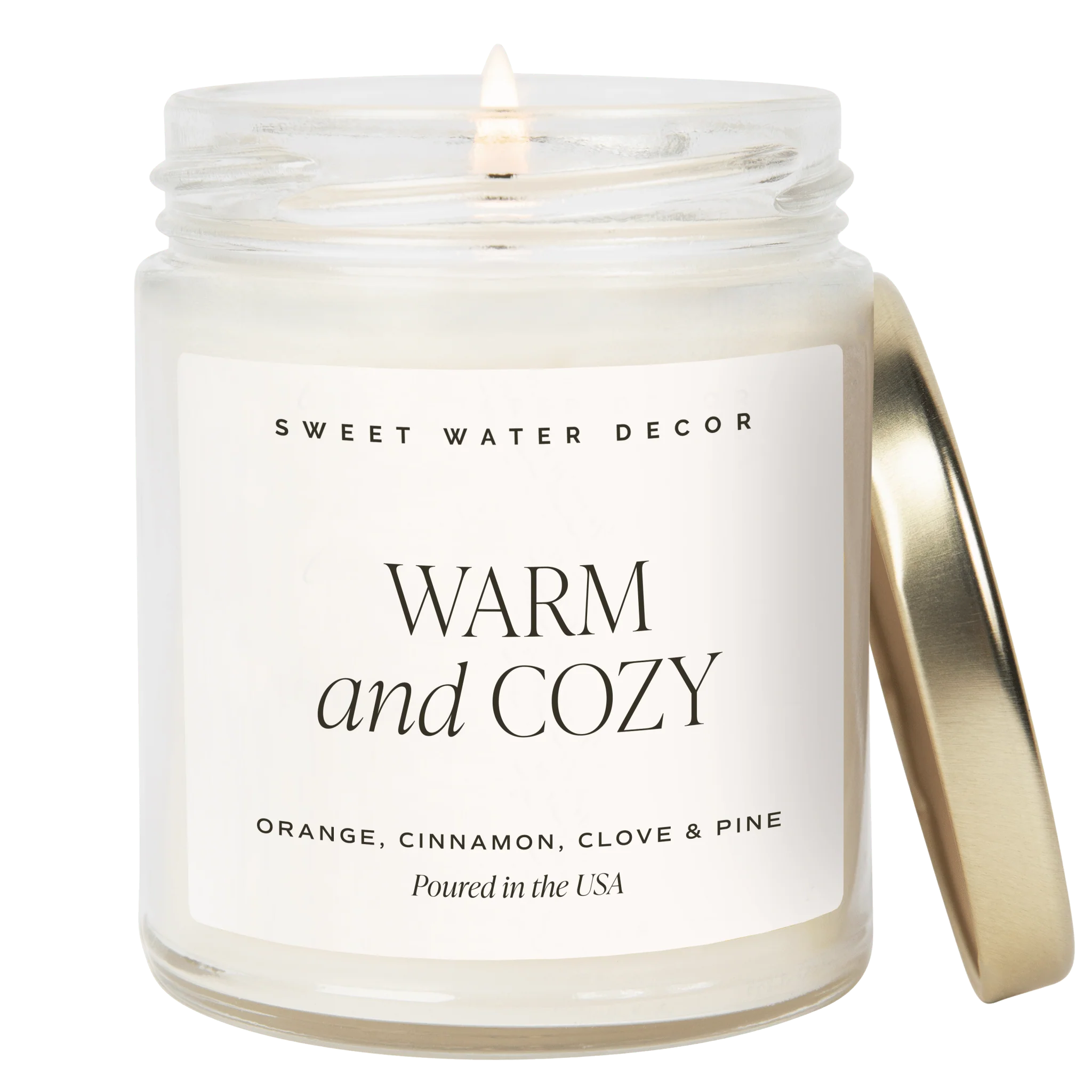 Dependable Warm and Cozy Soy Candle - Clear Jar - 9 oz Specialty