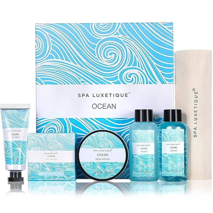 Verified Spa Luxetique Spa Gift Set for Women Ocean Spa Set Includes Body Lotion Genuine
