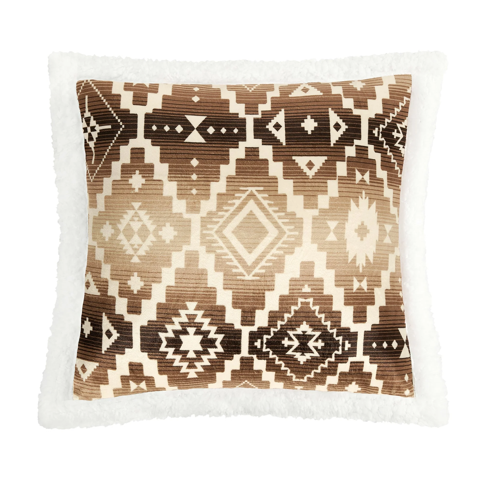 Refined Chalet Aztec Campfire Sherpa Pillow Prestigious
