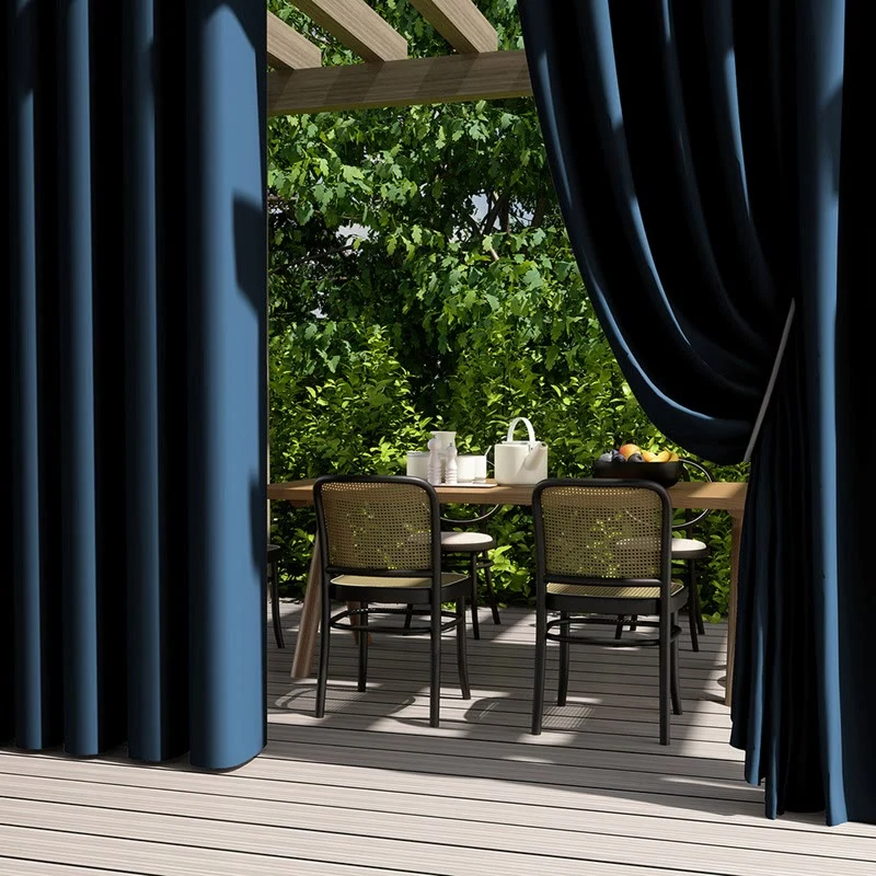 Versatile Ownkoti Outdoor Waterproof Solid Color Curtain High-Performance