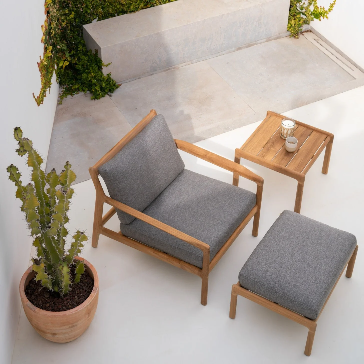 Jack Solid Teak Outdoor Side Table Elite
