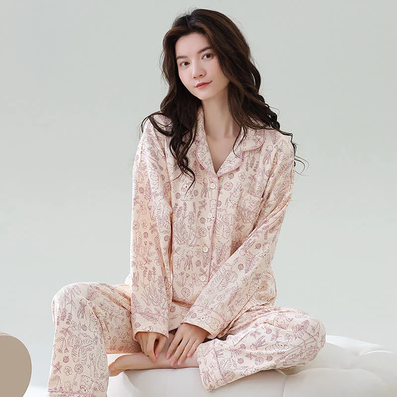Smooth Ownkoti Tropical Leaf amp Bunny Pajama Set Organic