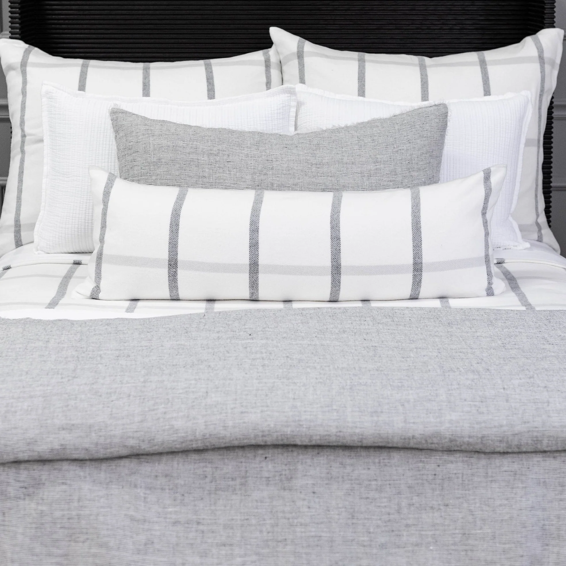 Top-Quality Logan King Sham Charcoal Eco-Friendly