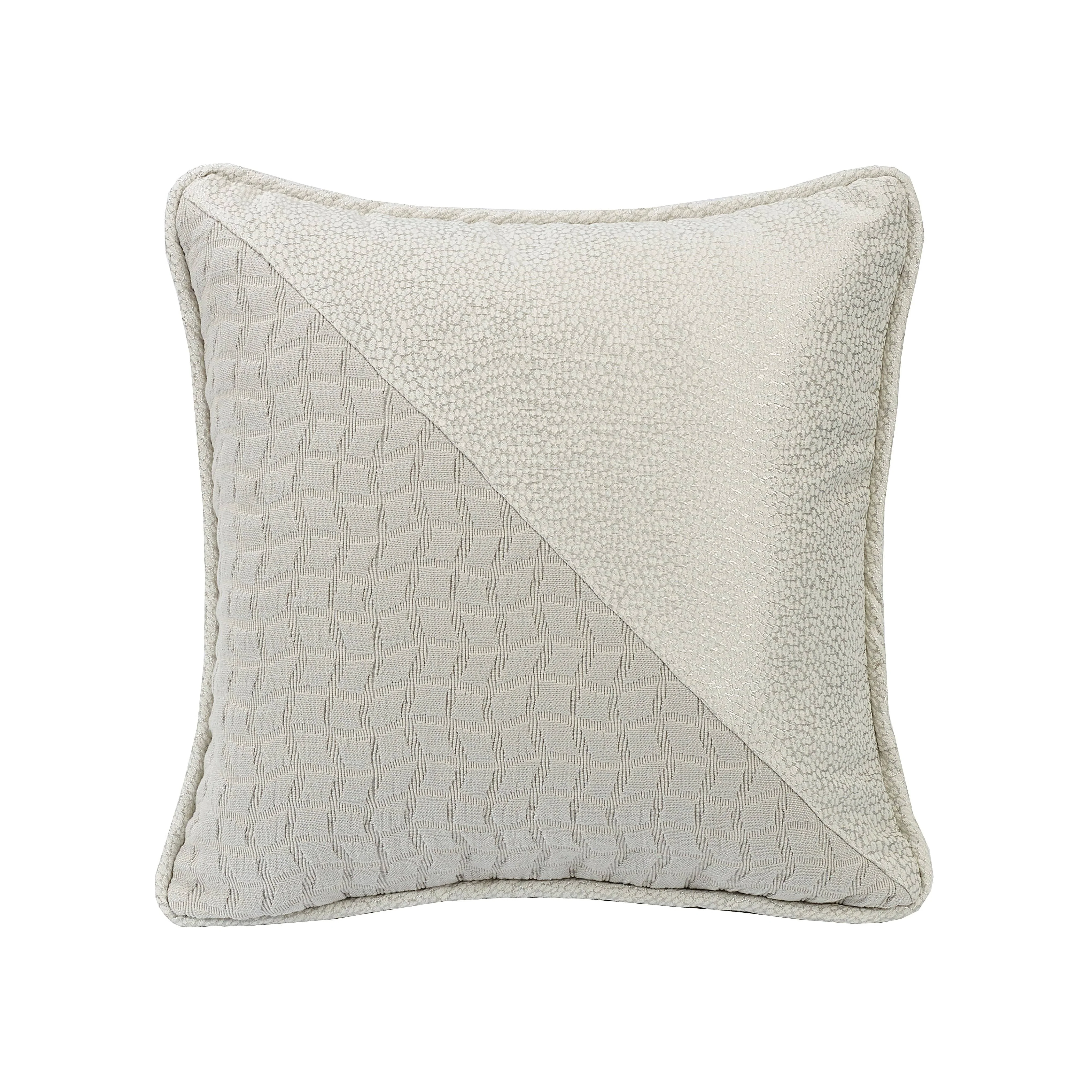 High-End Wilshire Half amp Half Gray Decorative Throw Pillow Quality