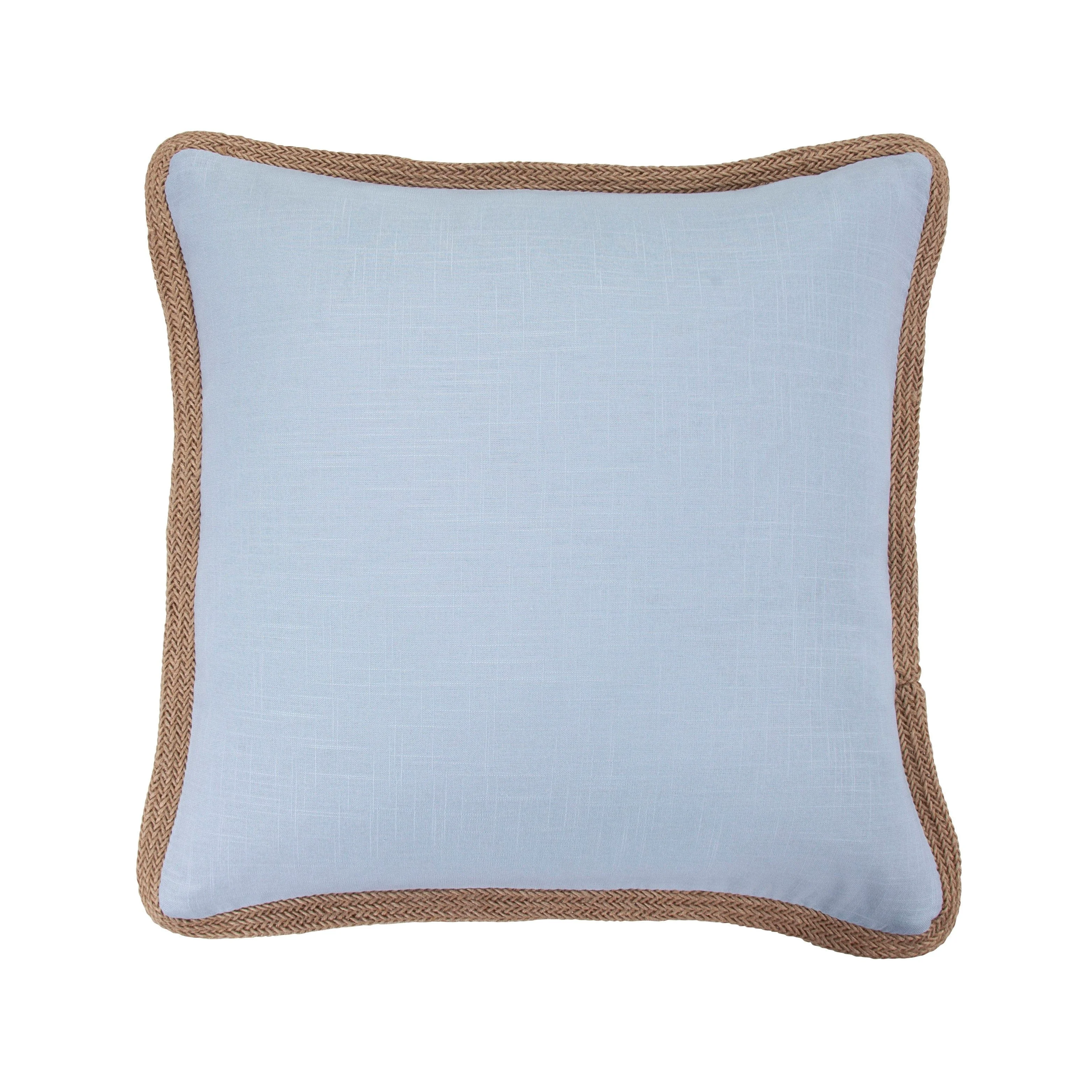 Premium Luna Washed Linen Jute Trimmed Pillow Crafted