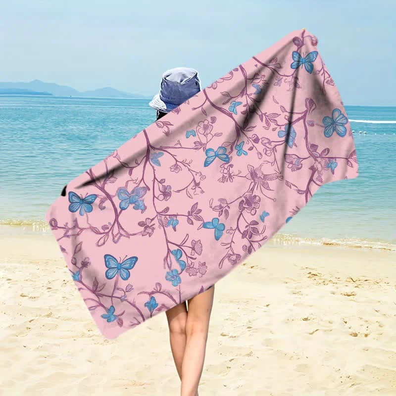 Advanced Ownkoti Country Floral amp Butterfly Beach Towel Authentic