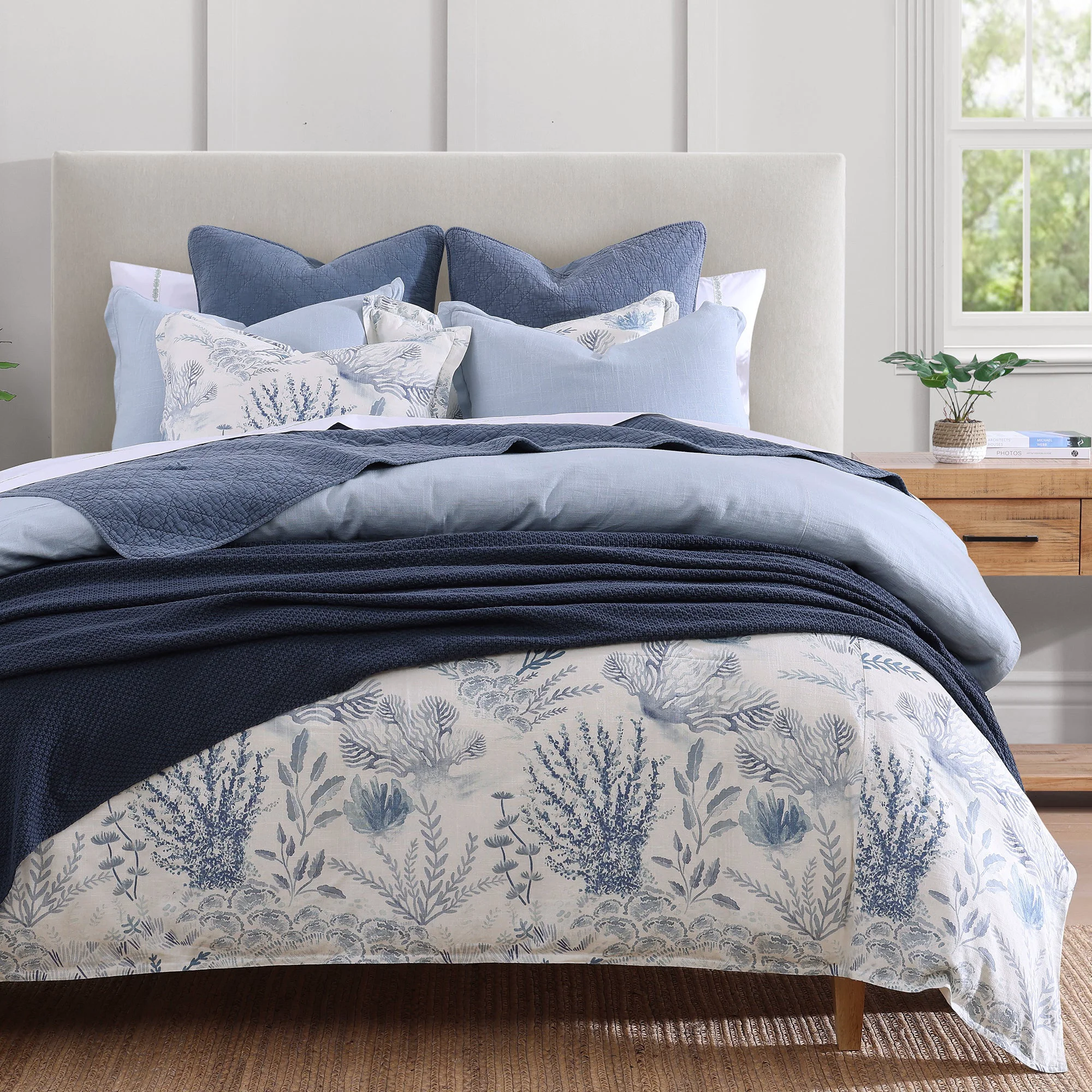 Fine Crafted Oceania Duvet Cover Set 3 Pc Sustainable