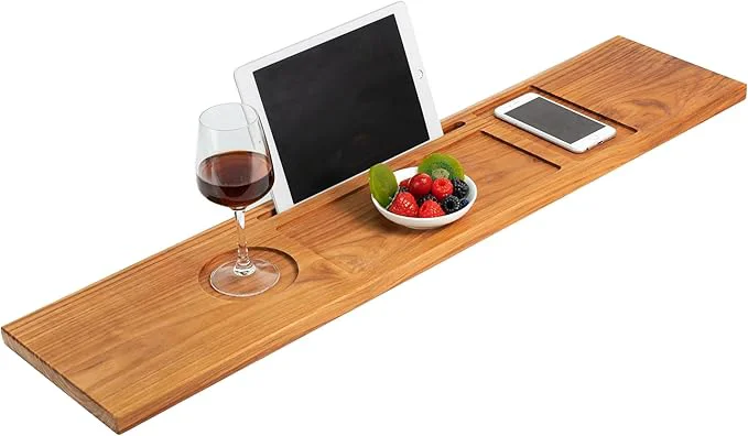 Original VaeFae Teak Bathtub Tray Table Wooden Bath Board Optimized