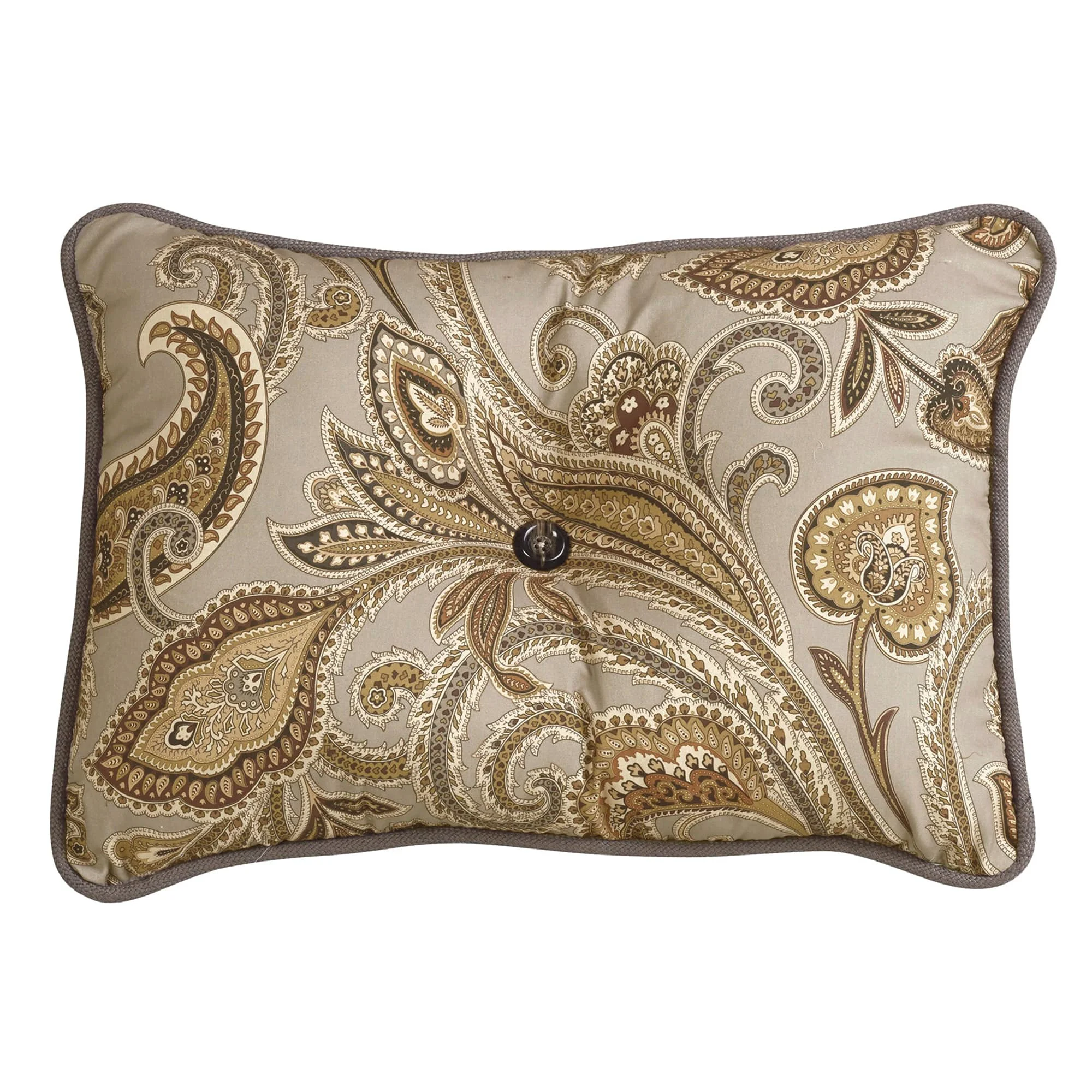 Versatile Piedmont Paisley Tufted Lumbar Pillow Premium