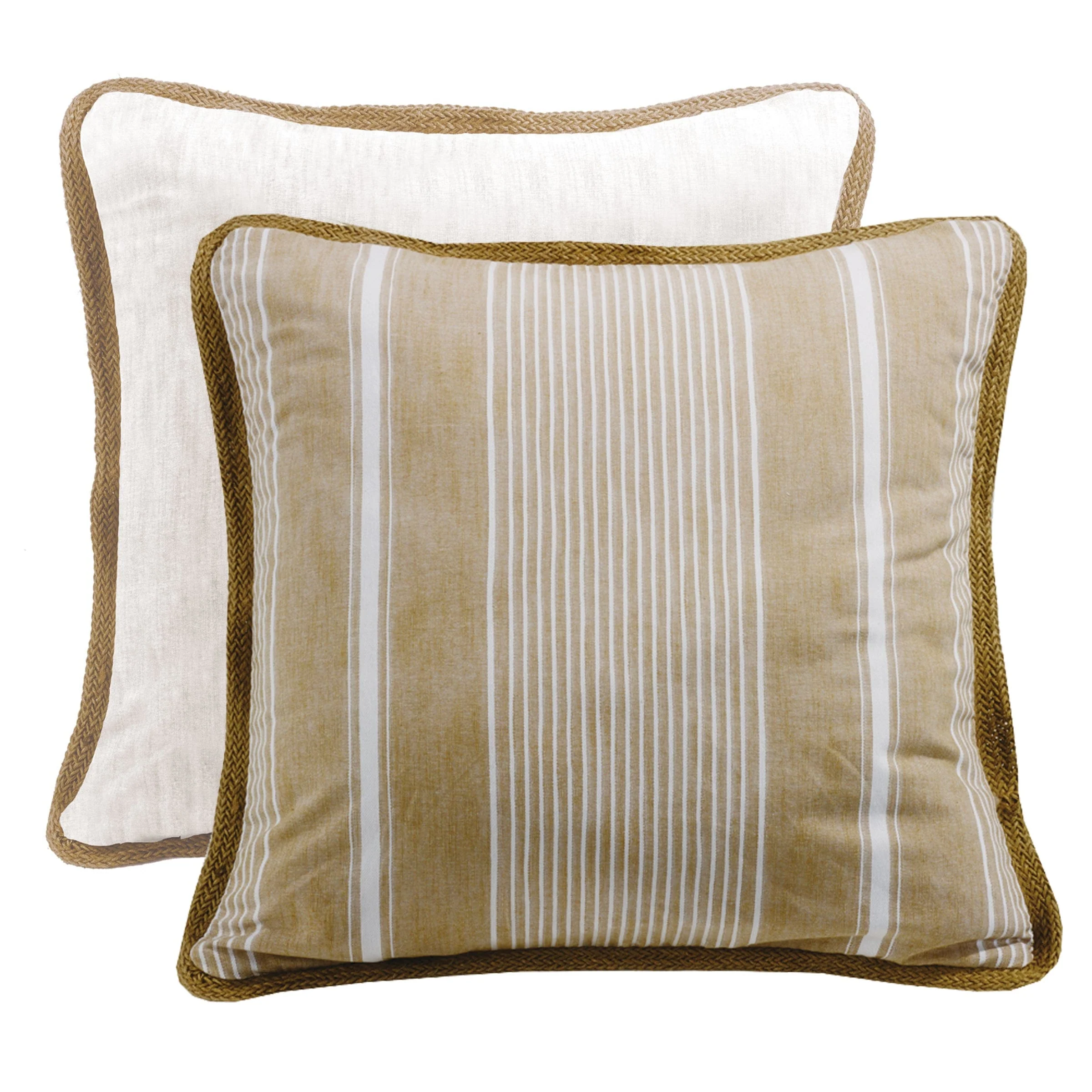 Elite Reversible Striped Euro Sham with Trim Relaxed