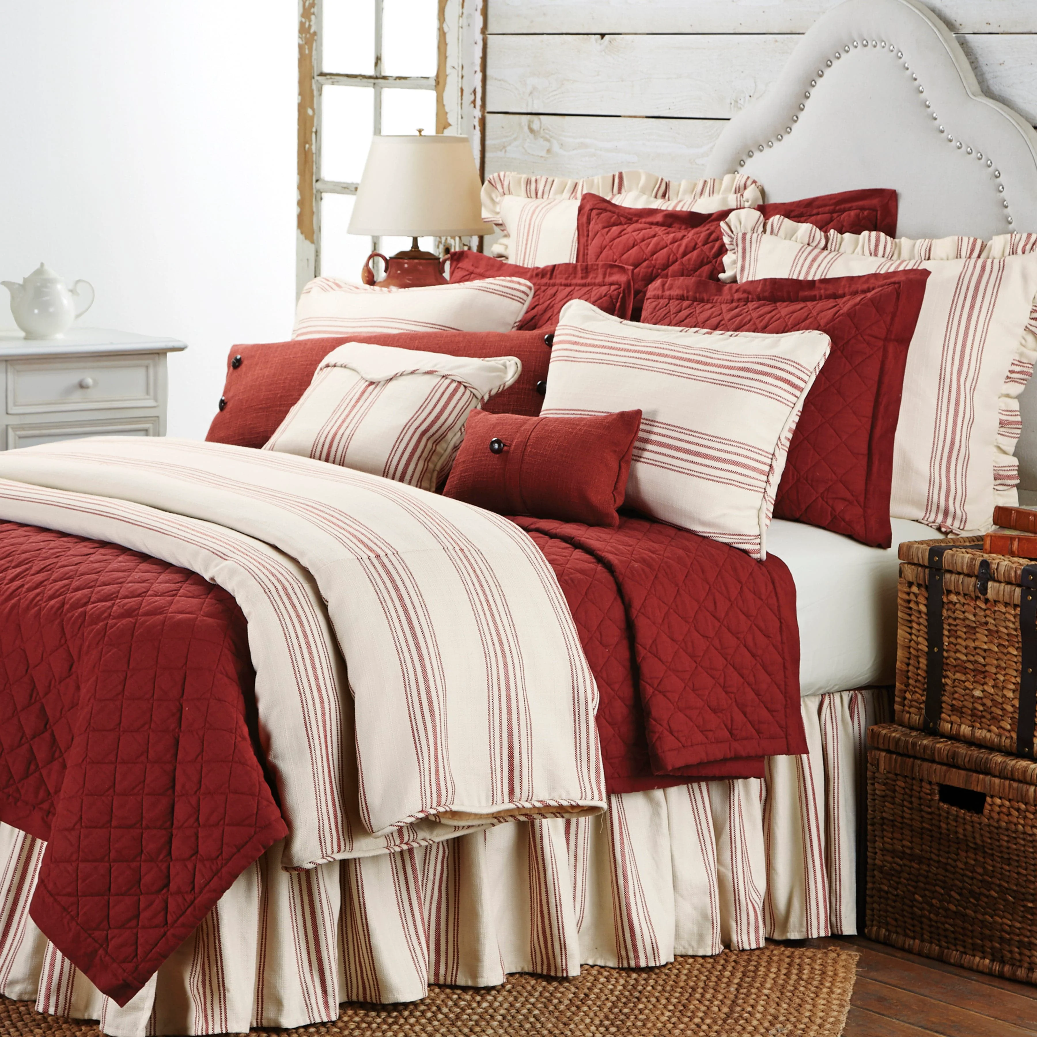 Lightweight Prescott Stripe Duvet Cover Natural