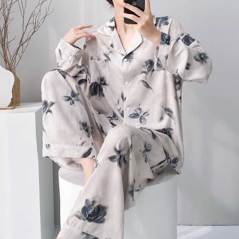 Original Design Ownkoti Ink Wash Floral Butterfly Pajama Set Reliable