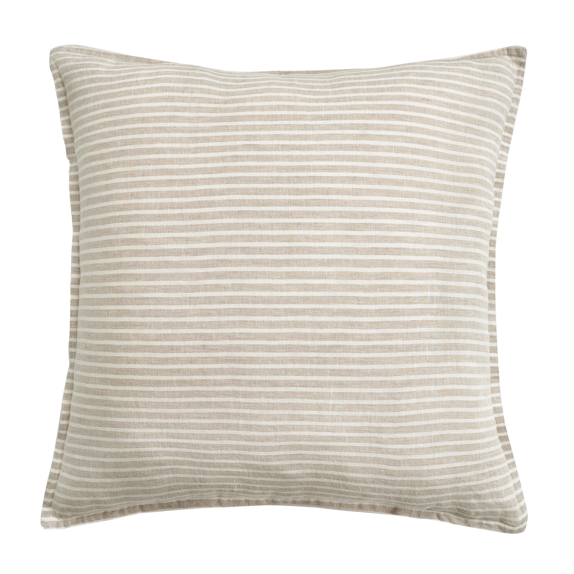 Verified French Flax Linen Railroad Stripe Euro Sham Easy-to-Use